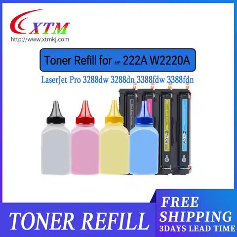 4X 222A Toner refill W2220A for HP Laserjet Pro 3288dw 3288dn MFP 3388sdw 3388fdw 3388fdn printer la