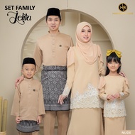 Habibi Boutique | Set Family Jelita | Kurung Moden | Baju Melayu Moden | Nude Brown