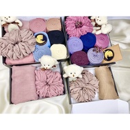 GIFT BOX TUDUNG / BAWAL COTTON VOILE / SHAWL PLEATED