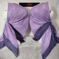 Kerudung segiempat motif luna lilac hijab voal ukuran 110×110cm jilbab series Cici Tiung Viral