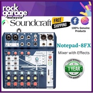 Soundcraft Notepad-8FX Mixer with Effects ( Notepad8FX / Notepad 8FX )