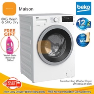 洗衣机 烘干机 [11.11 Sales] Beko Inverter Washer Dryer 8kg / 5kg WDX8543130W (Made In Europe)