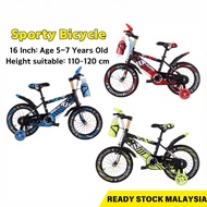 Ready Stock  Kids Sporty Bicycle 16’ Inch Sesuai untuk kanak-kanak 5 hingga 7 tahun 🚴