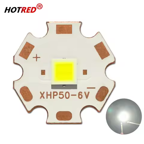 1-10pcs DC3V/6V/12V XHP50 Hi LED XHP50.2 5050 Beads Flat Chip Diode COB 20W 1.5A 3A 6A Cold White La