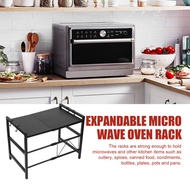 Expandable Microwave Oven Rack 2-Tier Adjustable Kitchen Countertop Shelf Toaster Rack Heavy Duty St