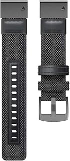 EANWireless Compatible with Garmin Fenix 7X/6X/5X Watch Bands, Easy Fit Nylon with Leather Watch Strap Replacement for 26mm Fenix 6X Pro/Fenix 5X Plus /Fenix 3 HR Smartwatch