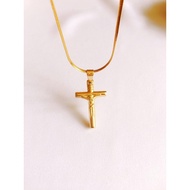 Cross Necklace kwintas for Men necklace for women stainless steel necklace jewelry kwentas pawnable gold original legit