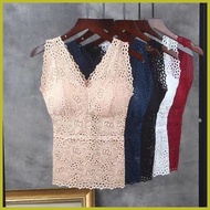 ✩ ┗ ➸ 37KG-88KG Plus Size Women Sando Crop Top Plus Size Tops Women Soft Lace Crop Top Sando For Cr