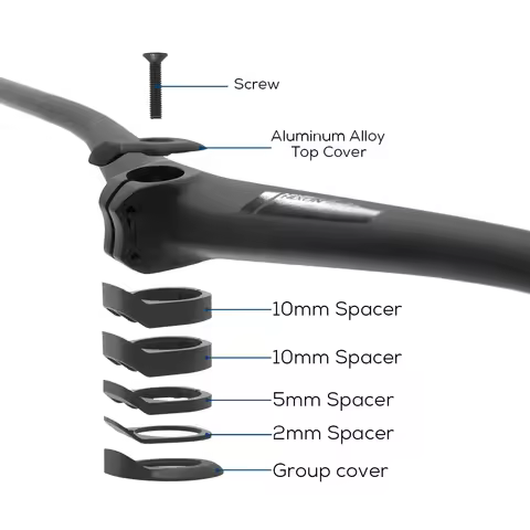 SYNCROS HIXON IC SL Mountain Handlebar High Strength Carbon Fiber Integrated Cockpit MTB Handlebar R