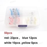 Heat Shrink Soldering Tube Sleeve Terminals Insulated Waterproof Butt Wire Connectors 1*Box (50pcs) 