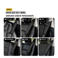 2pcs Premium Seat Covers BR396 Leather Car Safety Belt Pads