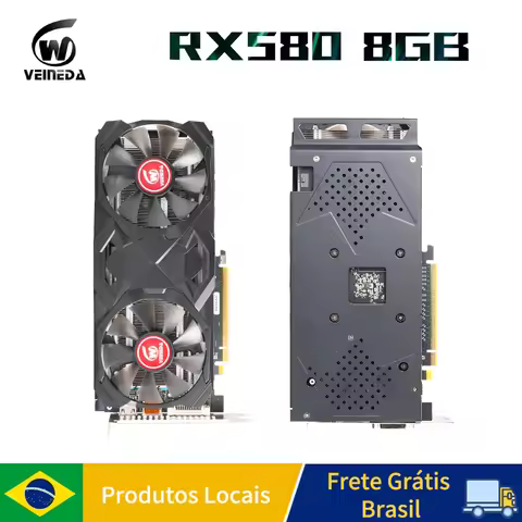 Veineda placa de vídeo rx 580 2048SP 8G GDDR5 256bit Video Card For Desktop Gaming Computer componen