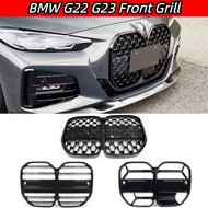 READY STOCK For BMW G22 G23 M4 Style CS Style Diamond Style Front Grill Glossy Black