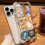 Funny English Label Clear Phone Case For Samsung Galaxy S25 Plus Ultra S25+ A36 A16 A06 M35 M55 F55 