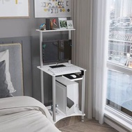 迷你書枱-50cm鋼化玻璃電腦枱 - 電腦桌式桌家用臥室小戶型迷你書桌省空間(T6460)