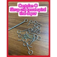 O-HOOK SCREW/ FOR SPIRAL WIRE CURTAIN HOOK/