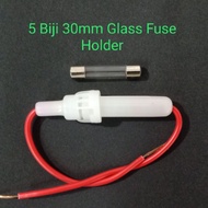 5 Biji 30mm Glass Fuse Holder fuse holder glass fuse fuse kaca fius