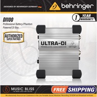Behringer Ultra-DI DI100 1-channel Active Microphone / Instrument Direct Box (DI-100 / DI 100)