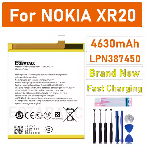 2026 Years 100% New Original Battery LPN387450 For Nokia XR20 Battery + Free Tools