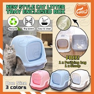 CATTO New Style Cat Litter Box Tray Fully Enclosed Bekas Berak Bekas Pasir Kucing Bertutup Cat Toile