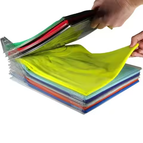10pcs/1set Creative Home Closet Clothes Folder Organizer Store Documents Dividers T-Shirt Organizati