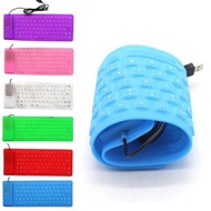 85 Keys Foldable Soft Keyboard Flexible Keyboard Waterproof USB Keyboard Mouse for PC Laptop