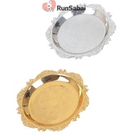 RunSabai Iron Tray Glossy Plate Buffet Fruit Cake Party Supplies Dessert Storage Plates Nice