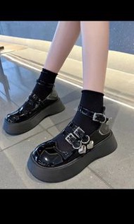 黑色增高厚底lolita地雷量產鞋