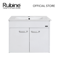 RUBINE RBF-1064D2 WH 60cm - Pearl White Stainless Steel Vanity Cabinet 2 Doors