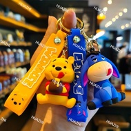 ZC Cartoon cute Winnie the Pooh doll keychain Eeyore doll schoolbag pendant car keychain couple keyc
