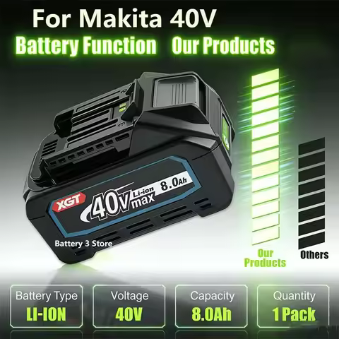 40V MAX XGT 21700 lithium-ion For Makita 40V battery 8.0AH rechargeable toolbattery BL4020 BL4025 BL