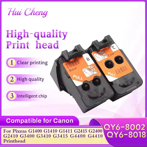 QY6 8002 8018 Ink Cartridge Printhead For Canon Pixma G1400 G1410 G2400 G2410 G3400 G3410 G4400 G441