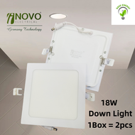 INOVO 6 Inch 18W LED Slim Panel Down Light Square 5529S 6500K  ( Day Light ) ( 1 Box  2 Pcs )