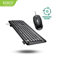 ROBOT Set Combo Keyboard and Mouse KM2600 for Komputer/Laptop Original Garansi Resmi 1 Tahun