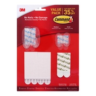 [SG] 3M Command 17126VP Clear Hooks with Picture Hanging Strips Value Pick [Evergreen Stationery]