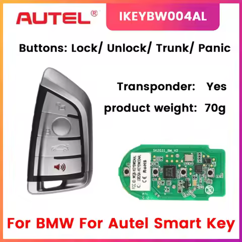 MAGICKEY Autel BW004AL Universal Smart Key 4 Buttons Car Key for BMW Ikeybw004al Program with Maxiim