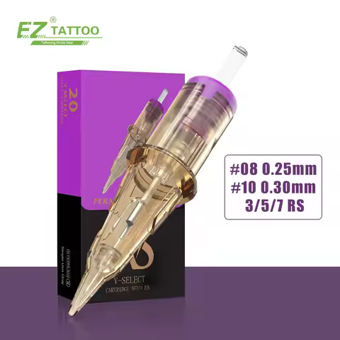 20pcs RS EZ VS Tattoo Cartridge Needles Makeup Permanent Needles 0803RS 5RS for Tattoo Cartridge Pen