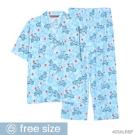 Josilins ชุดนอน ผู้ชาย ป้าย Anker Stubert เสื้อคอปก กางเกง ขายาว ผ้ายืด ใส่ได้ทั้งชายหญิง คละลาย