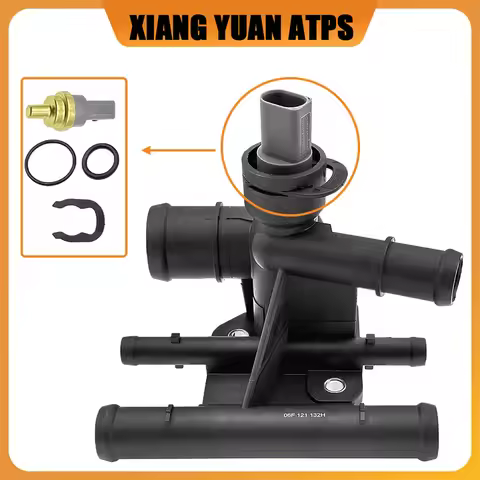 06F121132H Engine Coolant Hose Flange 06A919501A 06F121132E 06F121132F For VW Eos Golf R Passat Jett