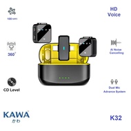 ไมค์ไร้สาย Kawa K32 Dual Mic HD Voice มาพร้อมระบบตัดเสียงรบกวน ระยะเชื่อมต่อ 100 เมตร