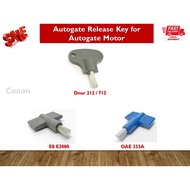 Autogate Release Key for Dnor 212 / Dnor 712 / OAE 333A / E3000 Autogate Motor (Autogate Alien Key)