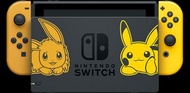 $1,500 95%新 Nintendo Switch限定版套裝，有齊特別版遊戲主機、《Pokemon: Let's Go, Pikachu!》及 精靈球 Plus (連圖中所有配件 + 卡)