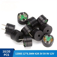 10pcs 12085 Passive Buzzer 12MM，3V-12V with 42R Resistance， Mini Piezo Buzzers for Arduino DIY Elect