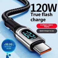 Cáp USB-C sạc siêu nhanh 120W với màn hình thông minh cho Huawei danh dự vivo Xiaomi Oppo