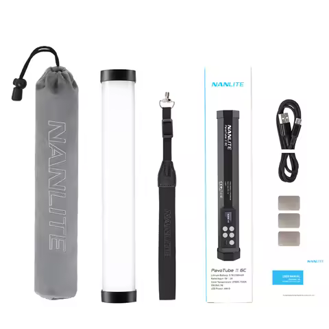 Nanlite PavoTube II 6C LED RGB Light Tube Portable Handheld Photography Lighting Stick CCT Mode Phot