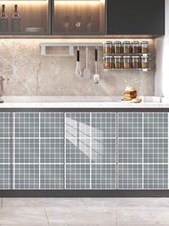 10入組家居裝飾牆貼PVC磁磚貼紙，適用於臥室、浴室、廚房