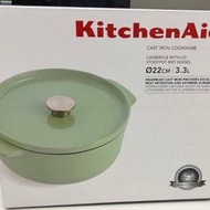 KitchenAid Cast Iron Cookware(22 cm)  琺瑯鑄鐵鍋 開心果綠色