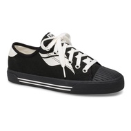 Keds รุ่น Crew Kick Wave Seasonal Solids รองเท้าผ้าใบ ผู้หญิง สี BLACK/WHITE - WF63063