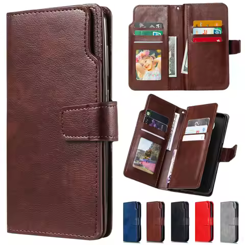 Retro PU Leather Case For Huawei P8 P9 P10 P20 P30 P40 Lite Pro 2017 Y6 Y7 Y9 2019 Y5P Y6P Card Slot