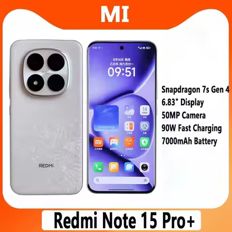 Original Redmi Note 15 Pro+ Snapdragon 7s Gen 4 50MP Camera 6.83" 1.5K Display 90W 7000mAh Battery C